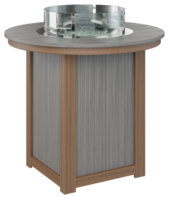 Berlin Gardens Donoma 44" Round Bar Fire Table (Natural Finish)